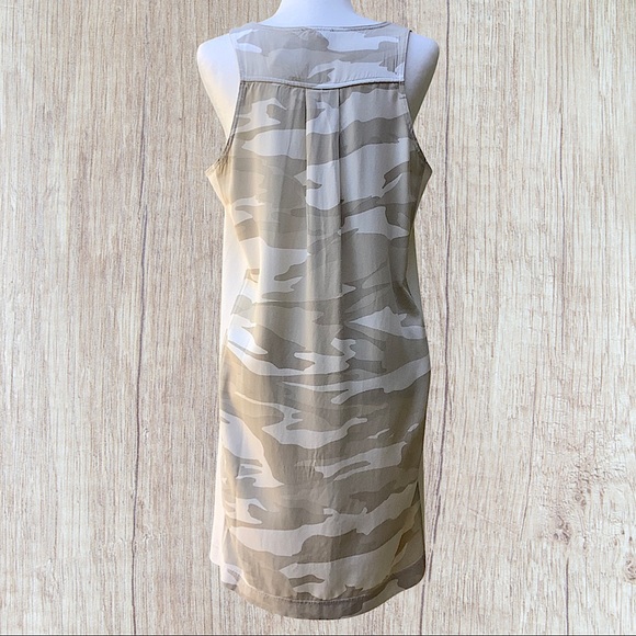 Splendid Camo Twill Tank Dress Beige/Cream, Size Small - Picture 7 of 10